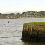 Tayport Harbour with Broughty Ferry over the River Tay